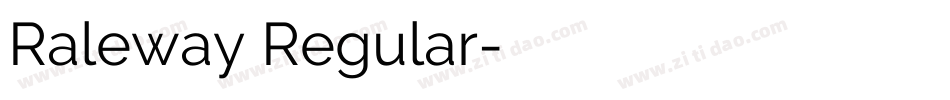 Raleway Regular字体转换